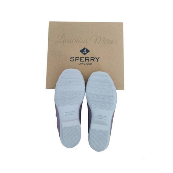 Sperry Womens Duck Boots Purple Ankle Low Heel Cuban Zip Lined Winter Fall 7 New - Picture 6 of 8